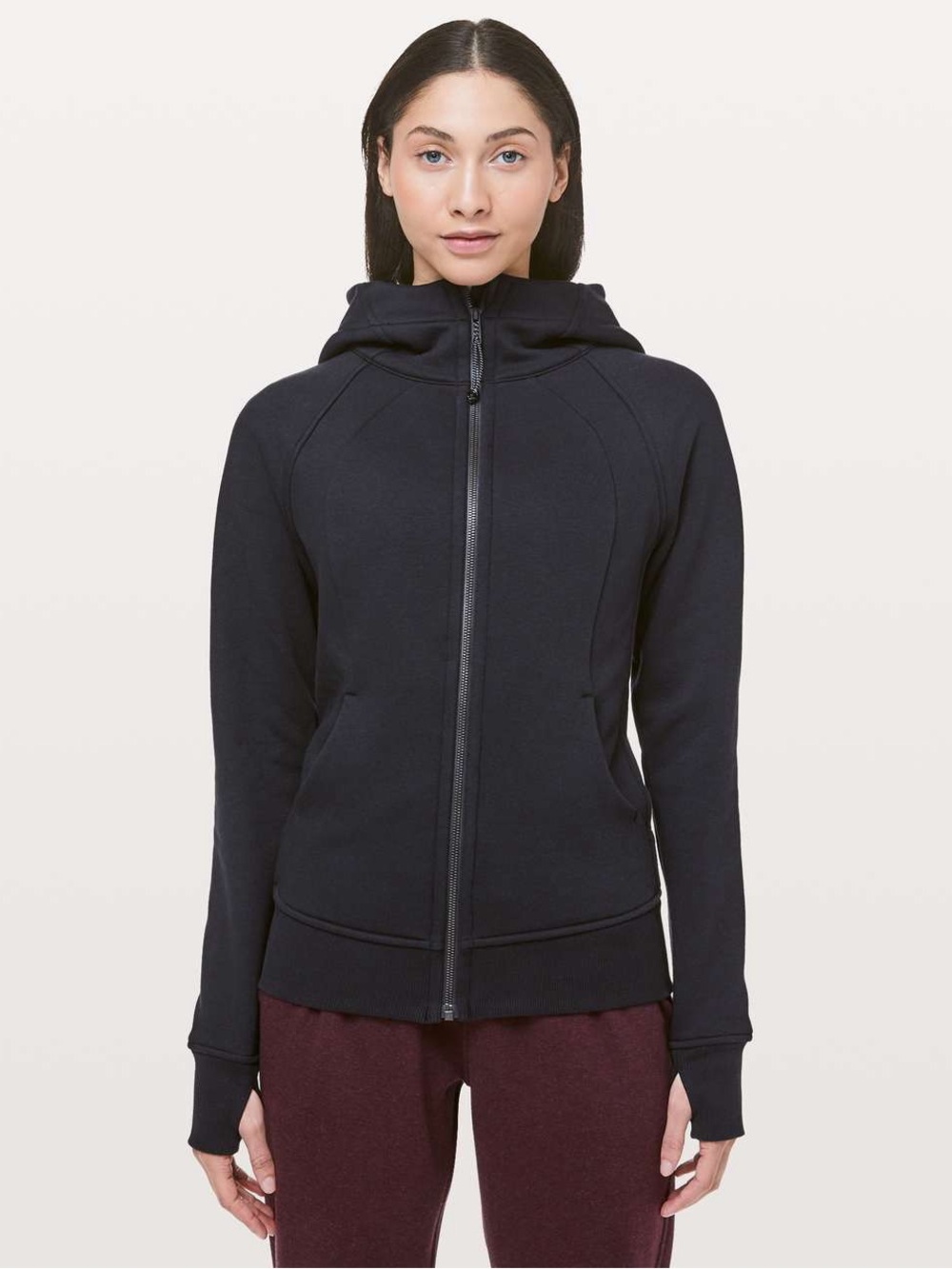 lululemon athletica Black Full‑Zip Hooded Sweatshirt